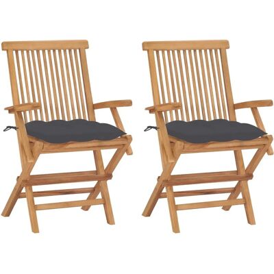 VidaXL 3062529 Outdoor Stuhl - Teak Anthrazit VidaXL 3062529 Outdoor Stuhl - Teak Anthrazit