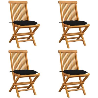 VidaXL Outdoor-Stuhl - Klappbarer Teak-Gartenstuhl mit Kissen VidaXL Outdoor-Stuhl - Klappbarer Teak-Gartenstuhl mit Kissen