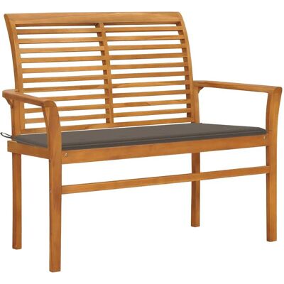 VidaXL Außenbank - Teakholz, Grau, 112cm VidaXL Außenbank - Teakholz, Grau, 112cm