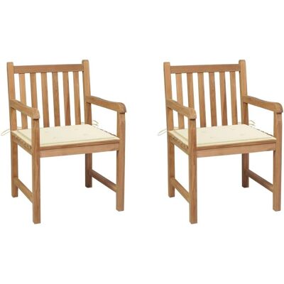 Set di Sedie da Giardino in Teak MAISONCHIC con Cuscini Set di Sedie da Giardino in Teak MAISONCHIC con Cuscini