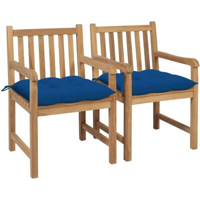 VidaXL - 3062755 - Blau - Teakholz - Garden chair set VidaXL - 3062755 - Blau - Teakholz - Garden chair set