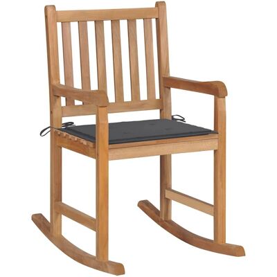 vidaXL Gartensessel - Teak Anthrazit - Gepolsterter Sitz vidaXL Gartensessel - Teak Anthrazit - Gepolsterter Sitz