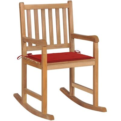 VidaXL Gartensessel - Teak Rot mit Kissen VidaXL Gartensessel - Teak Rot mit Kissen