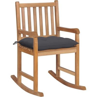 vidaXL Gartensessel - Teak Anthrazit - Gartenmöbel vidaXL Gartensessel - Teak Anthrazit - Gartenmöbel