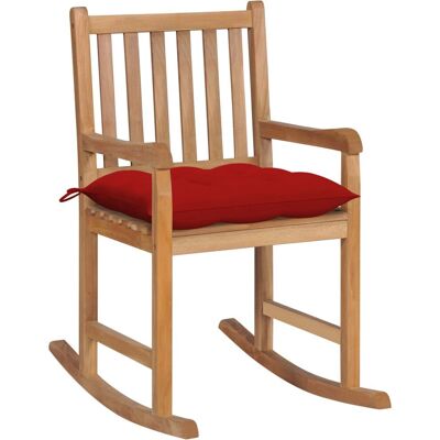 vidaXL - 3062778 - Rot - Teak - Außen-Schaukelstuhl vidaXL - 3062778 - Rot - Teak - Außen-Schaukelstuhl