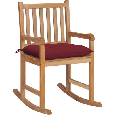 VidaXL Gartensessel - Teak Rotrot Sitzkissen - Gartensessel VidaXL Gartensessel - Teak Rotrot Sitzkissen - Gartensessel