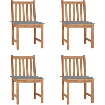 VidaXL Gartenstuhl Teak Grau - Gartenmöbel VidaXL Gartenstuhl Teak Grau - Gartenmöbel