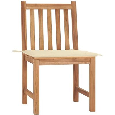 vidaXL Gartensessel-Set - Teakholz, 2 Sitze, Creme vidaXL Gartensessel-Set - Teakholz, 2 Sitze, Creme