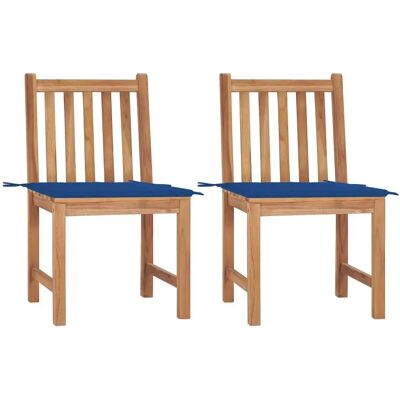 vidaXL 3062926 Außenstuhl - Teak Blau vidaXL 3062926 Außenstuhl - Teak Blau