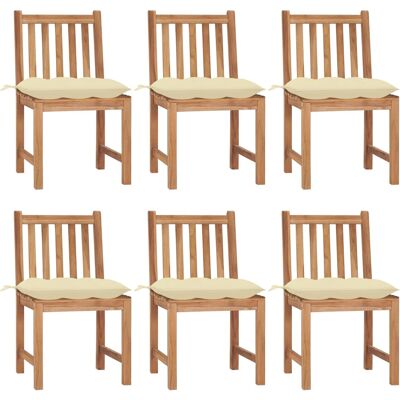 VidaXL Gartensessel - Teak Creme, Weiß - Gartenmöbel VidaXL Gartensessel - Teak Creme, Weiß - Gartenmöbel