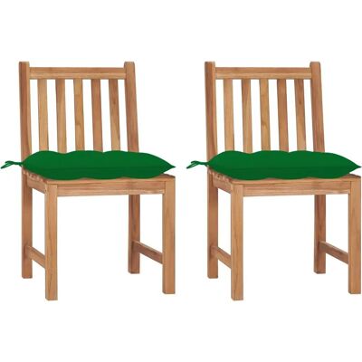 VidaXL Outdoor Stuhl Teak Grün - Garten Robuster Sitz VidaXL Outdoor Stuhl Teak Grün - Garten Robuster Sitz