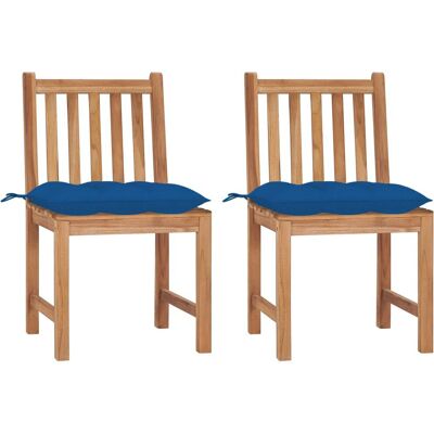 VidaXL Gartensessel - Teak Blau - Robuster Holzstuhl VidaXL Gartensessel - Teak Blau - Robuster Holzstuhl