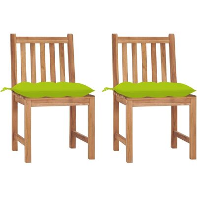 vidaXL Gartenstuhl-Set - Teak Grün vidaXL Gartenstuhl-Set - Teak Grün