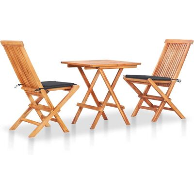 VidaXL Gartenmöbel-Set - Teak, Klappbar, Kissen VidaXL Gartenmöbel-Set - Teak, Klappbar, Kissen