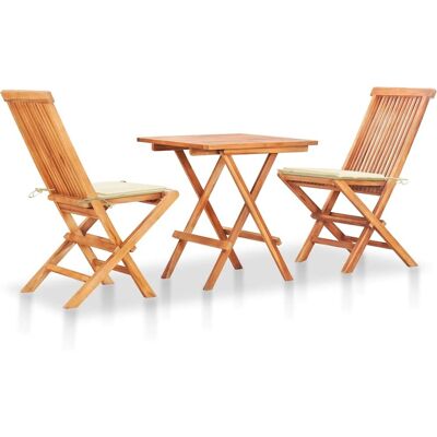 vidaXL 3-teilig Bistro-Set mit Kissen - Gartenmöbel vidaXL 3-teilig Bistro-Set mit Kissen - Gartenmöbel