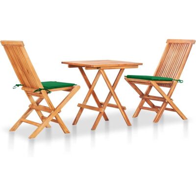vidaXL Teak Garten-Bistro-Set - Langlebig & Klappbar - Garten & Terrasse vidaXL Teak Garten-Bistro-Set - Langlebig & Klappbar - Garten & Terrasse