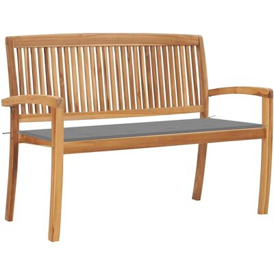 Banc de jardin en teck Nnevl - Empilable 128cm - Mobilier d'extérieur Banc de jardin en teck Nnevl - Empilable 128cm - Mobilier d'extérieur