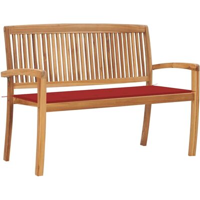 Maisonchic Teak Gartenbank mit Kissen - 128,5 cm Maisonchic Teak Gartenbank mit Kissen - 128,5 cm