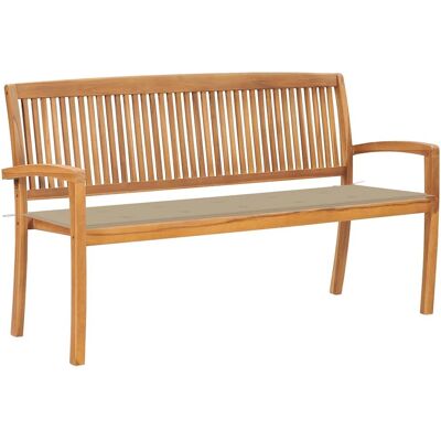 Maisonchic Teak Gartenbank mit Kissen - Langlebige Outdoormöbel Maisonchic Teak Gartenbank mit Kissen - Langlebige Outdoormöbel
