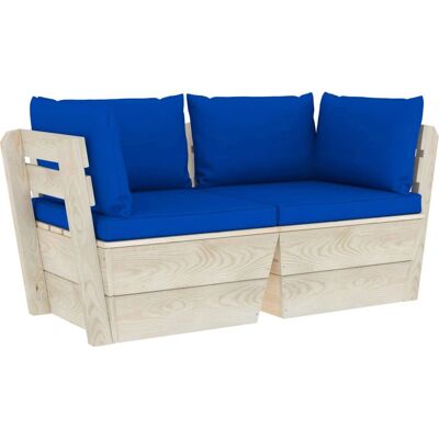 VidaXL Gartemöbel-Set - Blau - Ecksofa VidaXL Gartemöbel-Set - Blau - Ecksofa