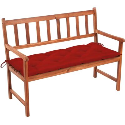 vidaXL Gartentisch mit Kissen - Rustikale Akazienholz - 120cm vidaXL Gartentisch mit Kissen - Rustikale Akazienholz - 120cm