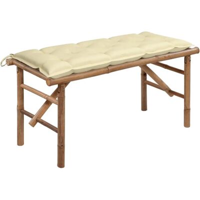 vidaXL Klappbare Gartenbank 118 cm Bambus - Gartentisch vidaXL Klappbare Gartenbank 118 cm Bambus - Gartentisch