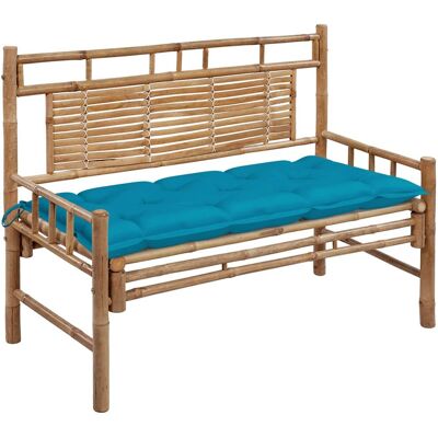 vidaXL Gartenbank mit Auflage 120 cm Bambus - Wasserdicht & Leicht vidaXL Gartenbank mit Auflage 120 cm Bambus - Wasserdicht & Leicht