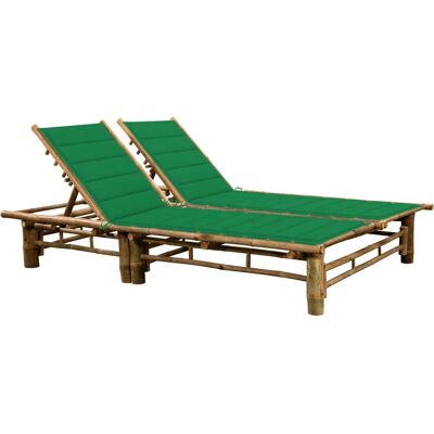 vidaXL 2-Person Bambus Sonnenliege - Tropischer Stil vidaXL 2-Person Bambus Sonnenliege - Tropischer Stil