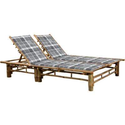 vidaXL 2-Personen Sonnenliege aus Bambus - Verstellbar & Wetterfest vidaXL 2-Personen Sonnenliege aus Bambus - Verstellbar & Wetterfest