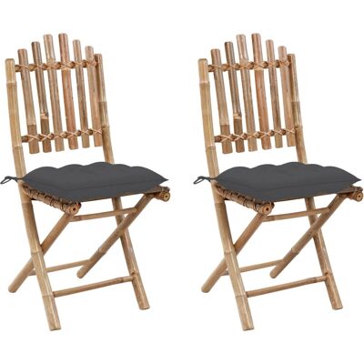 vidaXL Outdoor Stuhl - Bambus Anthrazit vidaXL Outdoor Stuhl - Bambus Anthrazit