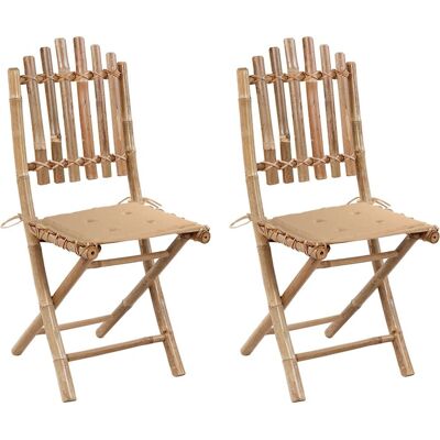 vidaXL Outdoor Stuhl - Bambus Beige - Gartenmöbel vidaXL Outdoor Stuhl - Bambus Beige - Gartenmöbel