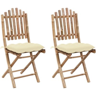 vidaXL 3064004 Gartensessel Bambus Creme - Gartenstuhl vidaXL 3064004 Gartensessel Bambus Creme - Gartenstuhl