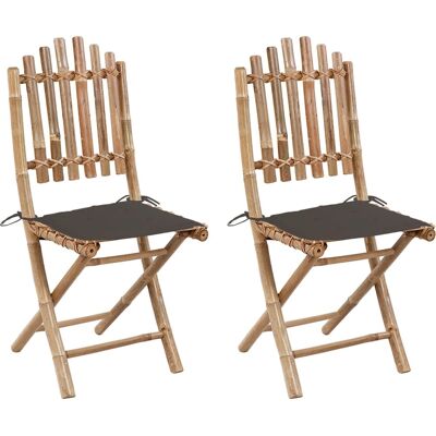 VidaXL 3064010 Outdoor Stuhl - Faltbarer Bambus-Sitz VidaXL 3064010 Outdoor Stuhl - Faltbarer Bambus-Sitz