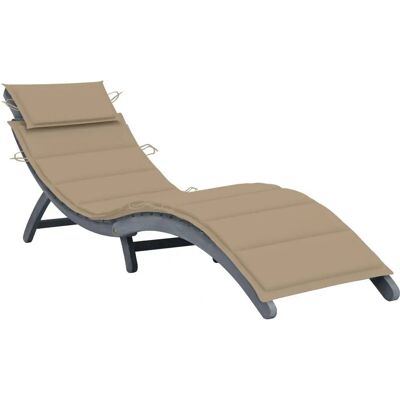 vidaXL Beige Akazienholz Gartensessel - Gartenmöbel vidaXL Beige Akazienholz Gartensessel - Gartenmöbel