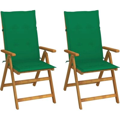 Maison Chic Gartenstühle mit Kissen - Verstellbar und Liegend Maison Chic Gartenstühle mit Kissen - Verstellbar und Liegend