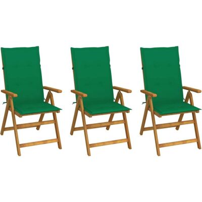 vidaXL Gartenset mit Akazienholz, Grüne Kissen vidaXL Gartenset mit Akazienholz, Grüne Kissen