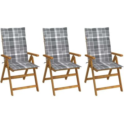 vidaXL Outdoor Stuhl - Gepolsterter Akazienholz Klappstuhl Garten vidaXL Outdoor Stuhl - Gepolsterter Akazienholz Klappstuhl Garten