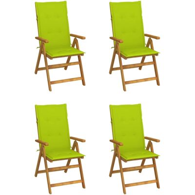 VidaXL Outdoor Stuhl - Verstellbarer gepolsterter Gartensitz - Grün VidaXL Outdoor Stuhl - Verstellbarer gepolsterter Gartensitz - Grün