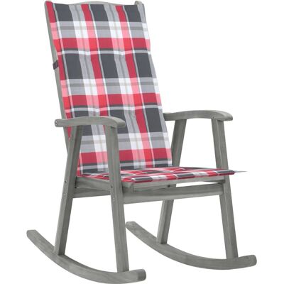 VidaXL Outdoor Stuhl mit Grau Kissen - Klassisches Vintage-Design VidaXL Outdoor Stuhl mit Grau Kissen - Klassisches Vintage-Design