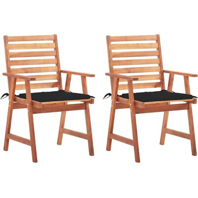 VidaXL Gartensessel - Robustes Akazienholz, Wasserdichte Kissen - 3er Set VidaXL Gartensessel - Robustes Akazienholz, Wasserdichte Kissen - 3er Set