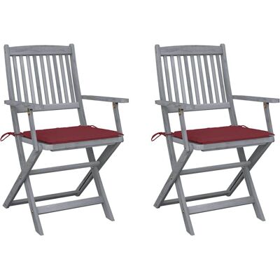 VidaXL Outdoor Chair - Klappstuhl aus Akazienholz mit Kissen - Gartenmöbel VidaXL Outdoor Chair - Klappstuhl aus Akazienholz mit Kissen - Gartenmöbel