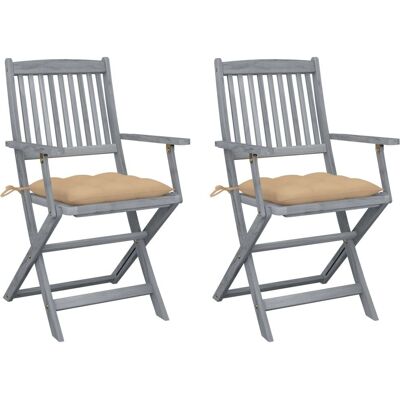 VidaXL - 3064500 - Akazienholz - Beige - Gartenstuhl-Set VidaXL - 3064500 - Akazienholz - Beige - Gartenstuhl-Set