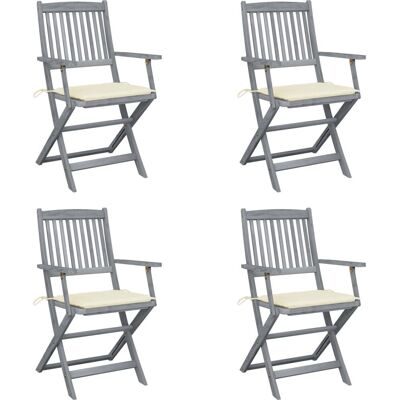 VidaXL 3064511 outdoor chair - Akazienholz Klappbar mit Kissen - Gartenstuhl VidaXL 3064511 outdoor chair - Akazienholz Klappbar mit Kissen - Gartenstuhl