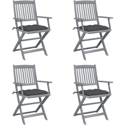 Maisonchic Akazien Gartenstühle - Mit Kissen, Klappbar Maisonchic Akazien Gartenstühle - Mit Kissen, Klappbar
