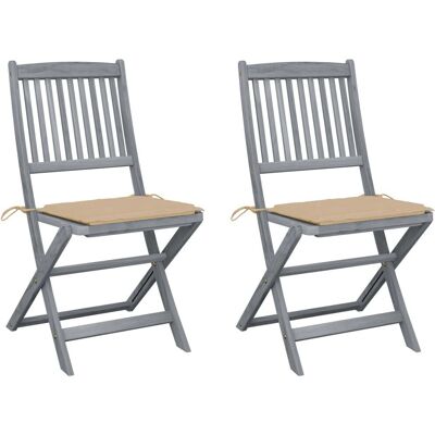 vidaXL Outdoor Chair - Akazienholz Beige Klappgartenstuhl vidaXL Outdoor Chair - Akazienholz Beige Klappgartenstuhl