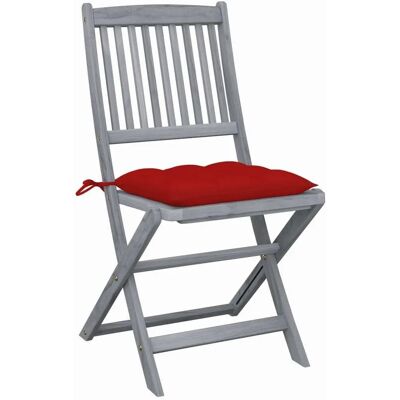 VidaXL - 3064557 - Acacienholz - Rot - Outdoorstuhl VidaXL - 3064557 - Acacienholz - Rot - Outdoorstuhl