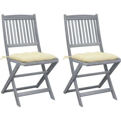VidaXL Klappbare Gartensessel-Set mit Kissen VidaXL Klappbare Gartensessel-Set mit Kissen
