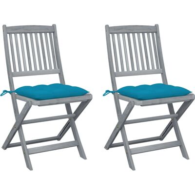 VidaXL Outdoor Chair - Klappbarer Akazienholz Blau VidaXL Outdoor Chair - Klappbarer Akazienholz Blau