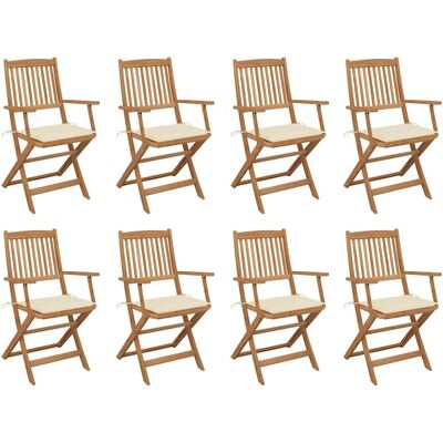 VidaXL 3064592 outdoor chair - Klappbare Garten Akazienholz Creme VidaXL 3064592 outdoor chair - Klappbare Garten Akazienholz Creme
