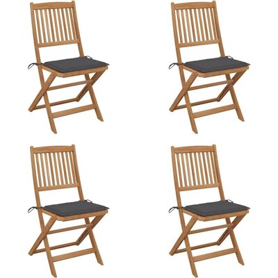 Maisonchic - Gartenstühle Klappbar 4 Stück Anthrazit Maisonchic - Gartenstühle Klappbar 4 Stück Anthrazit